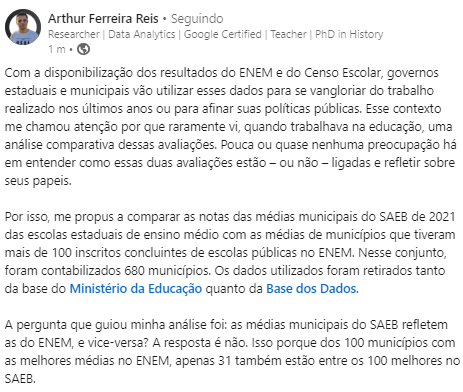 Post de Arthur