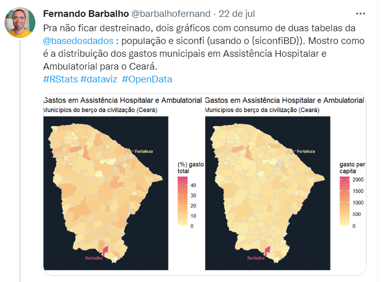 Tweet de Fernando Barbalho