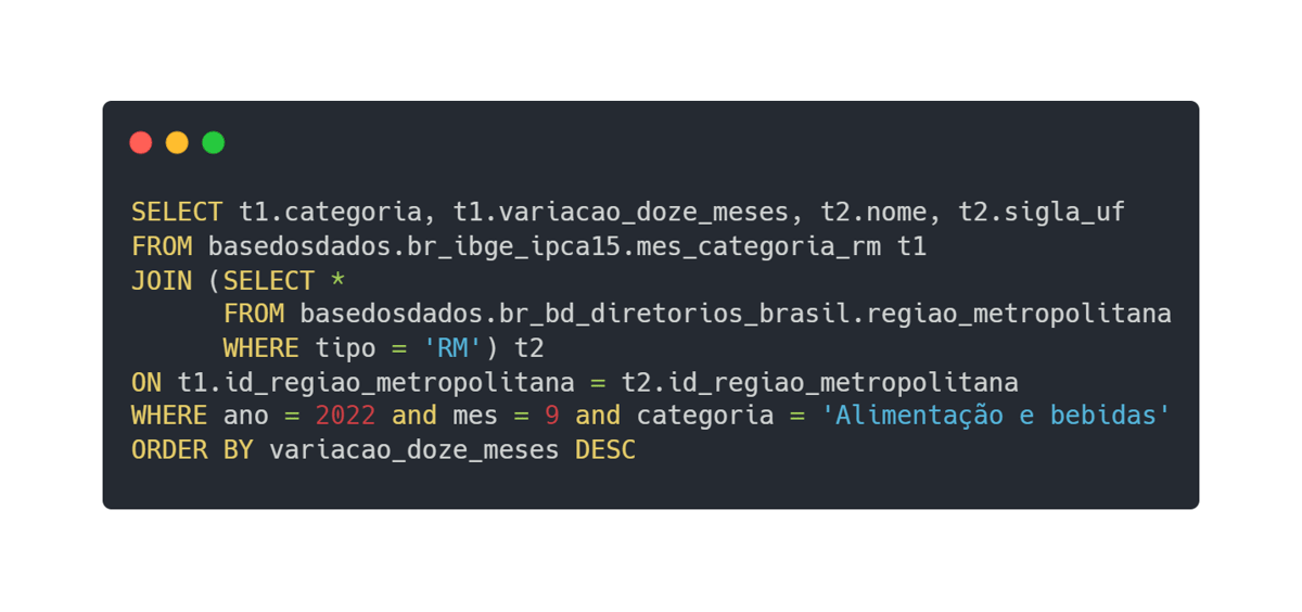 Imagem com a consulta citada